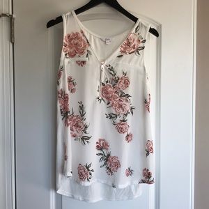 Candies - Sheer Tank - White/Pink